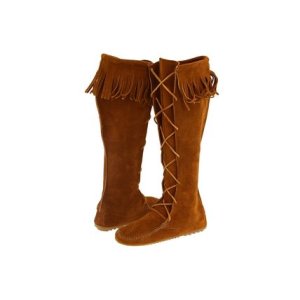 画像: 【Minnetonka】 Front Lace Hardsole Knee-Hi Boot