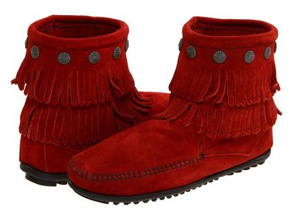 画像: 【Minnetonka】 Double Fringe Side Zip Boot