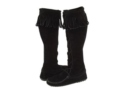 画像1: 【Minnetonka】 Front Lace Hardsole Knee-Hi Boot